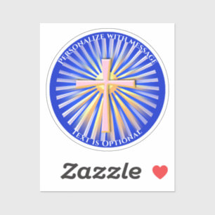 Adesivo Raios de Luz da Cruz Religiosa