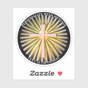 Adesivo Raios de Luz da Cruz Religiosa