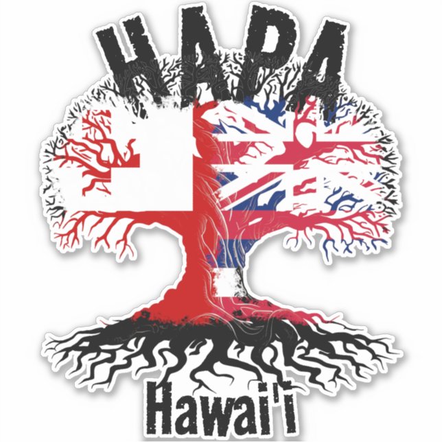 ADESIVO RAÍZES HAPA TONGA HAWAII (Frente)