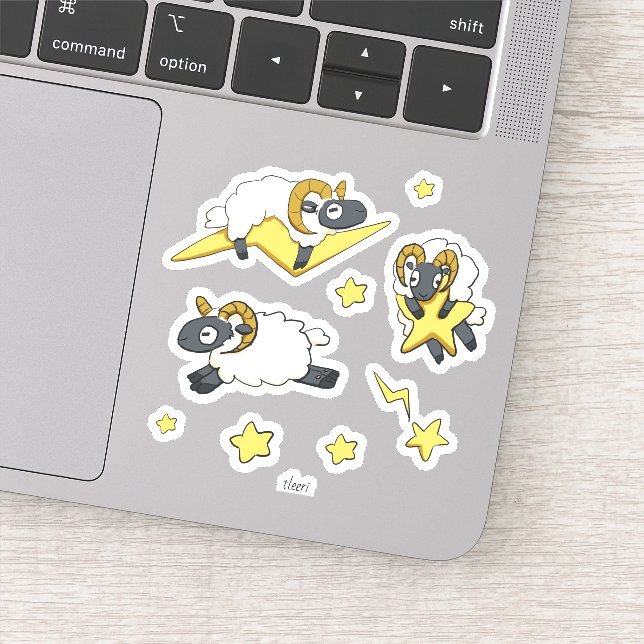 Adesivo RAM Extra - Ovelha com Stars Computer Science Pun (Detalhe)