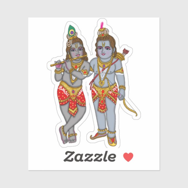 Adesivo Ram & Krishna (Folha)