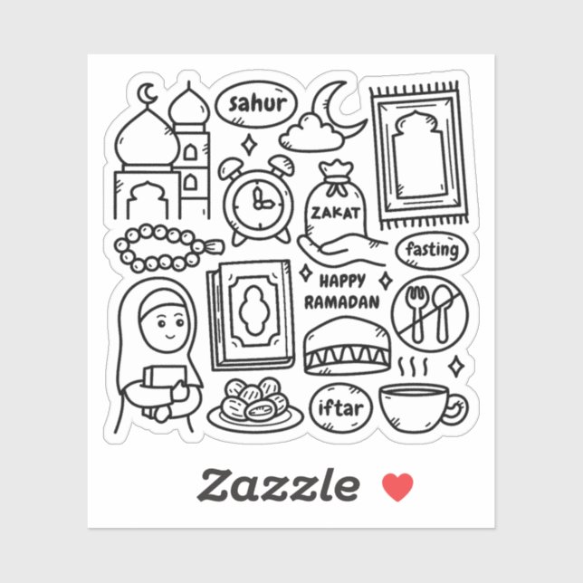 Adesivo Ramadan Kareem (Folha)