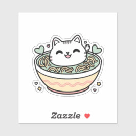 Adesivo Ramen Cat - Cute Kawaii