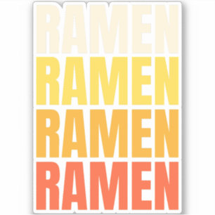 Adesivo Ramen design de texto