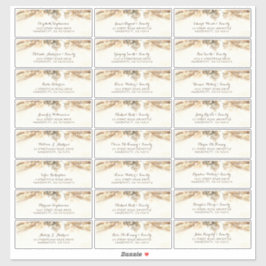 Adesivo Ramos de Árvore Rótulos de Endereço Convidado Indi