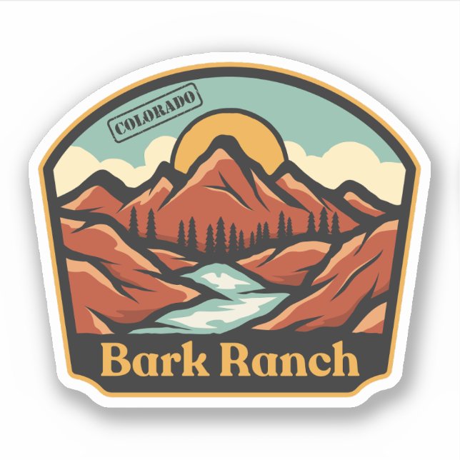Adesivo Rancho Bark, Colorado (Frente)