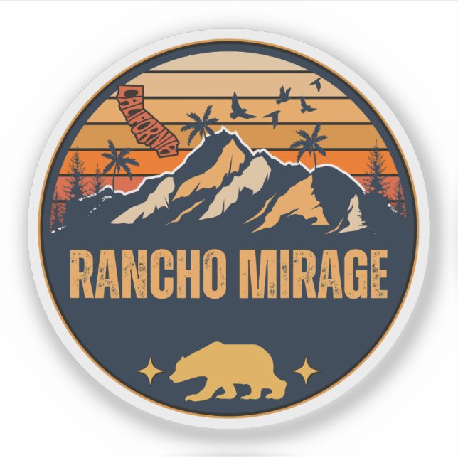 Adesivo Rancho Mirage, Califórnia (Frente)