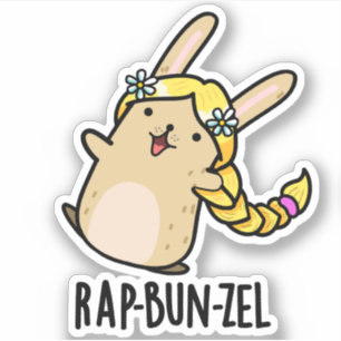 Adesivo Rap-bun-zel Funny Bunny Pun