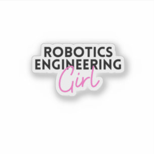 Adesivo Rapariga de Engenharia Robótica