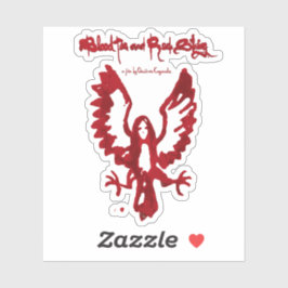 Adesivo Rapariga de Pássaro Sanguíneo do Chá Sanguíneo e C