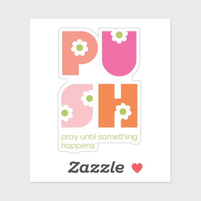 Adesivo Rapariga Reze Até Que Algo Aconteça Cor De Laranja (Folha)