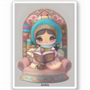 Adesivo Raparigas da Leitura Mundial - Arábia