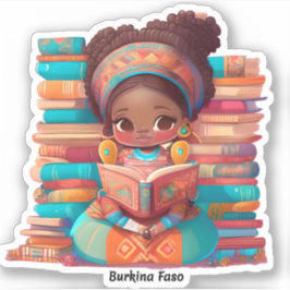 Adesivo Raparigas da Leitura Mundial - Burkina Faso