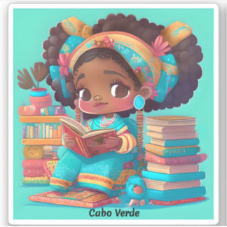 Adesivo Raparigas da Leitura Mundial - Cabo Verde