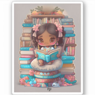 Adesivo Raparigas da Leitura Mundial - Fiji
