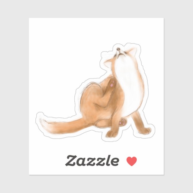 Adesivo Raposa (Folha)