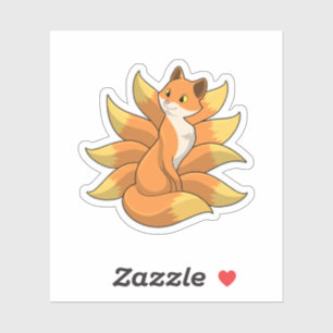 Adesivo Raposa com 9 coroas de raposa