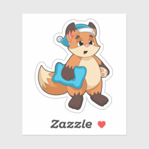 Adesivo Raposa com Nightcap