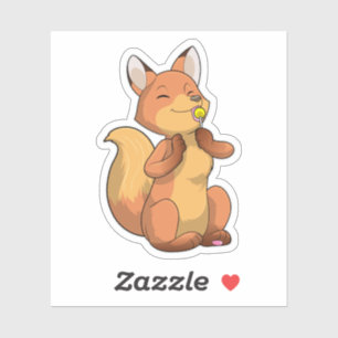 Adesivo Raposa com pirulito