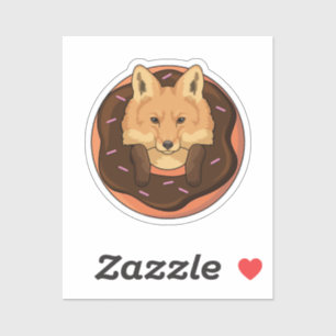 Adesivo Raposa com Rosquinha