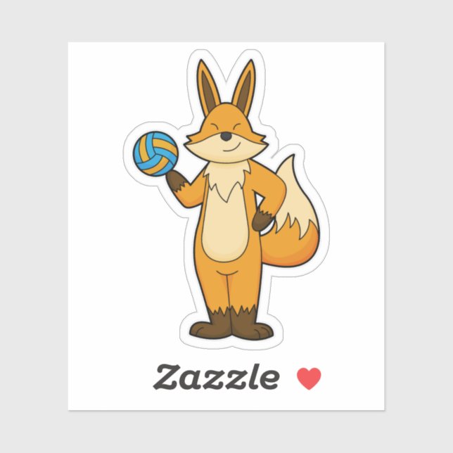 Adesivo Raposa como jogador de voleibol (Folha)