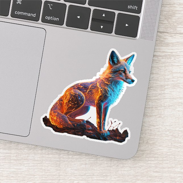 Adesivo Raposa de Frost Fogo (Detalhe)