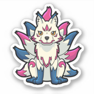 Adesivo Raposa De Nove Alfaces- Kyubi Kitsune