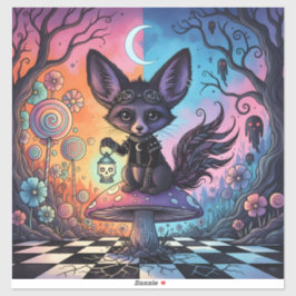 Adesivo Raposa dividida pelos Realms de Crepúsculo