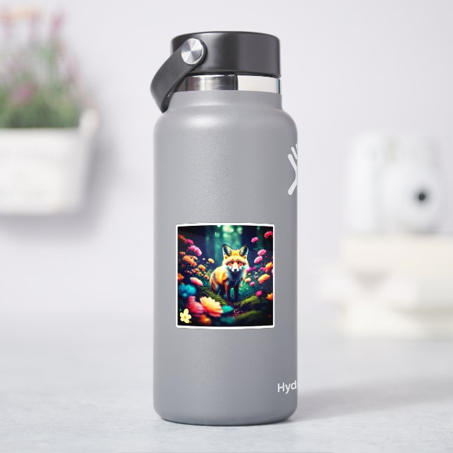 Adesivo "Raposa Encantada na Selva" (HidroFlask)