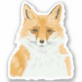 Adesivo Raposa Vermelha Bonita - corte personalizado trans