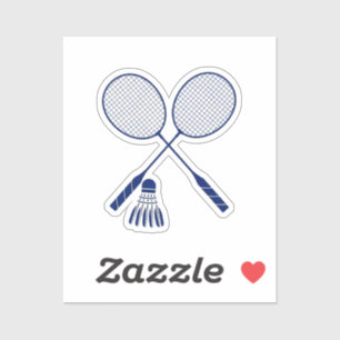 Adesivo Raquetes de Badminton Mínimas Peteca Azul