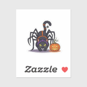 Adesivo Rastreio de Gato-Aranha - Vinil-Cute-Halloween ass