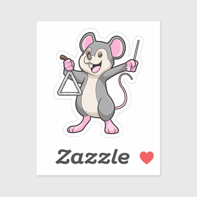 Adesivo Rat Music com Triangel (Folha)