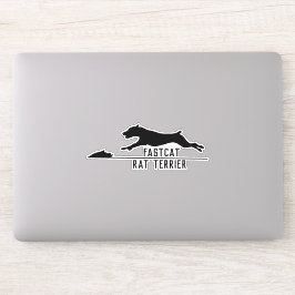 Adesivo Rat terrier fast-cat lure coursing sticker