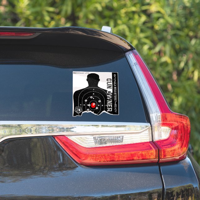 Adesivo Rational Registered and Ready Gun Owner (Lado do carro)