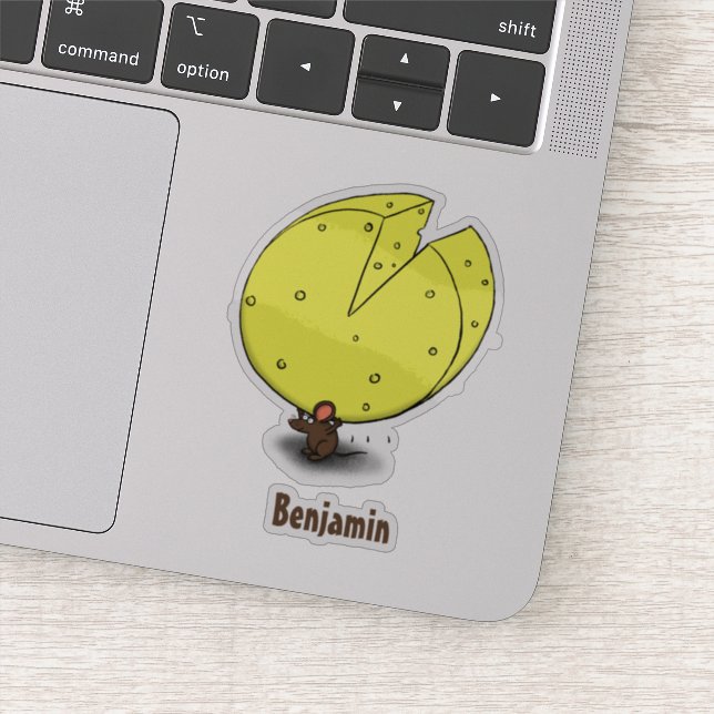 Adesivo Rato bonito com ilustração de desenho animado de q (Detalhe)