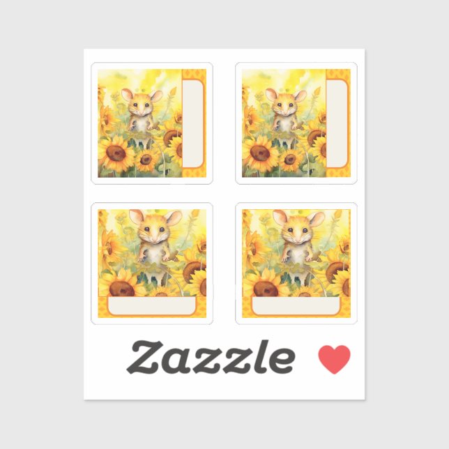 Adesivo Rato de girassol (Folha)