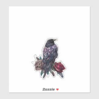 Adesivo Raven and Roses Beautiful