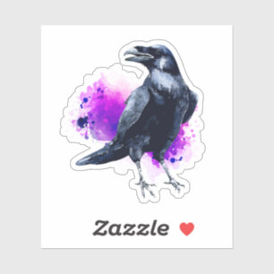 Adesivo Raven Com Plano De Fundo De Abertura Da Cor Da Águ