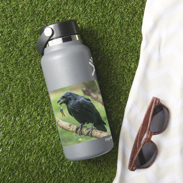 Adesivo Raven em uma Ramificação com Chave (HydroFlask Insitu)