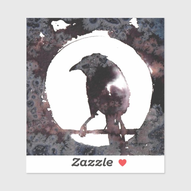 Adesivo Raven Moon (Folha)