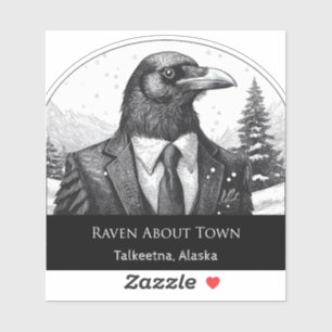 Adesivo Raven Sobre Talkeetna - Corta o vinil Sticker