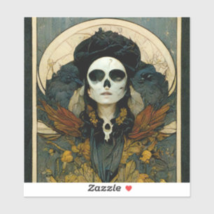 Adesivo Raven Witch Fantasy Horror Gótico Gótica