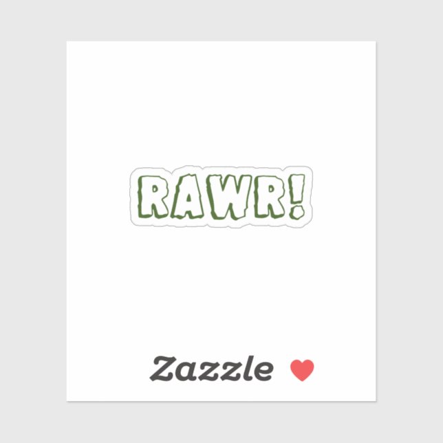 Adesivo Rawr! Garrafa de água (Folha)