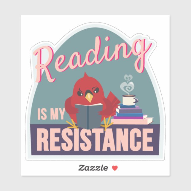 Adesivo Reading Is My Resistance – Blue Egg-Shaped Sticker (Folha)