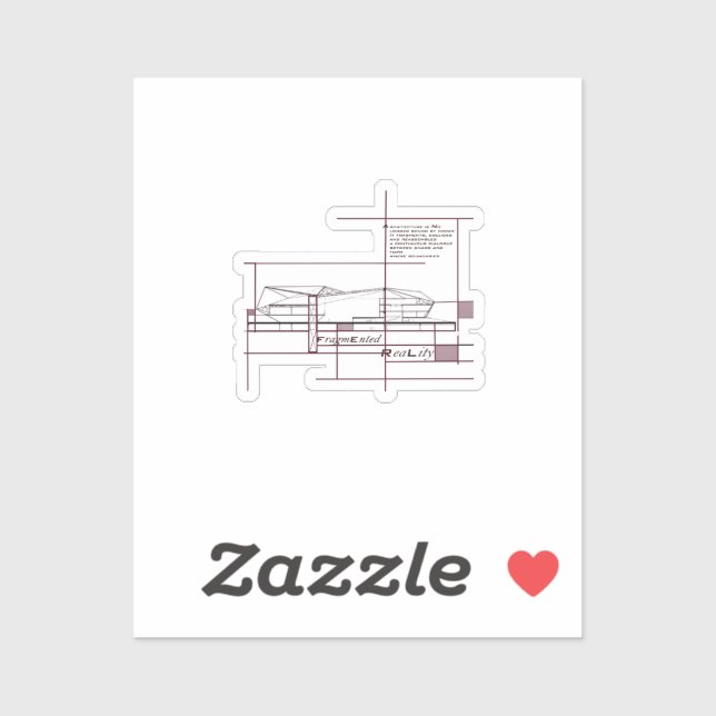 Adesivo Realidade fragmentada - Expressão Arquitetônica (Folha)
