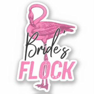 Adesivo Rebanho da Noiva, Acompanhantes Flamingo Festa Bri
