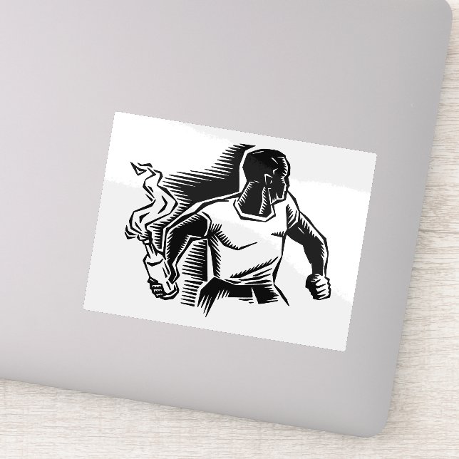 Adesivo Rebel, Molotov Cocktail, Riots, Communist Style (Detalhe)