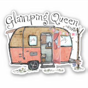 Adesivo Reboque de Camping Fofo Rainha do Glamping