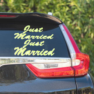 Adesivo RECEM CASADOS XL Car Stickers (2) - AMARELO DE HON